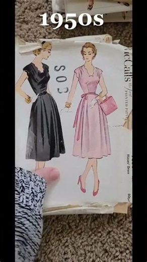 Vintage Pattern Organization Time! #vintage #vintagedress #sew #sewing #vintagepattern #cleantok