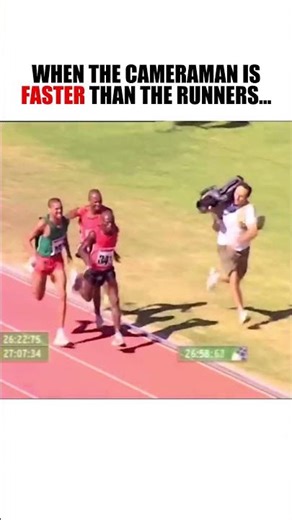 Is This The World's Fastest Cameraman ?🤯 #trackandfield #running #shorts