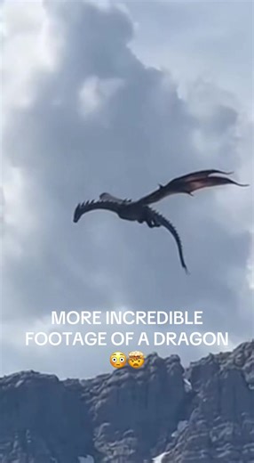 Is this real footage of a dragon?? 🐉 🤯 #dragons #fyp #fantasy #mythical #viral