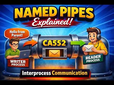 Named Pipes Made Easy 🚀 | How Processes Talk Without Meeting! (FIFO Explained)