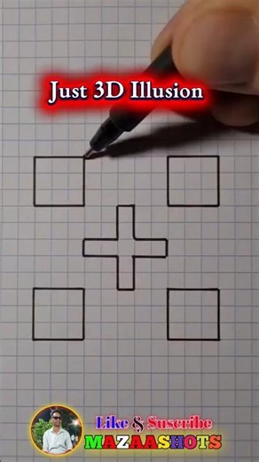 Just 3D Illusion Sketch #mazaashots #3ddrawing #chalkart