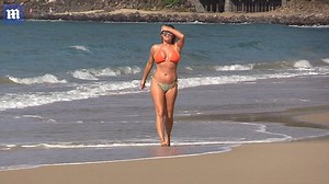 Tangerine dream! Zilda Williams strips down to a tiny string bikini
