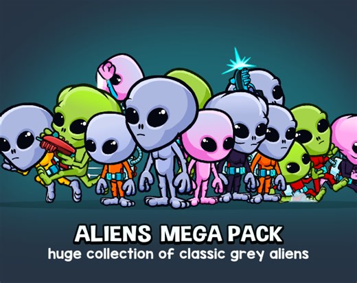 Alien mega pack by Robert Brooks - gamedeveloperstudio.com