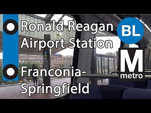 Riding WMATA Metro Blue Line from Ronald Reagan Airport to Franconia-Springfield