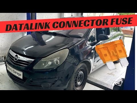 Opel Corsa D Datalink Connector DLC OBD fuse relay location replacement