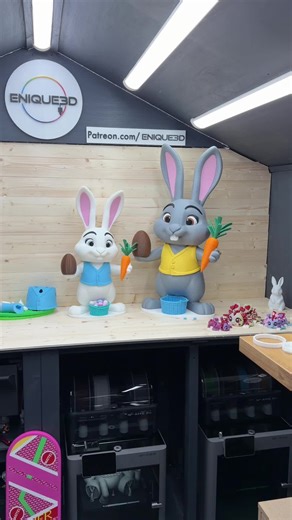 Limited Time 20% Off 3D Printed Easter Bunny Models