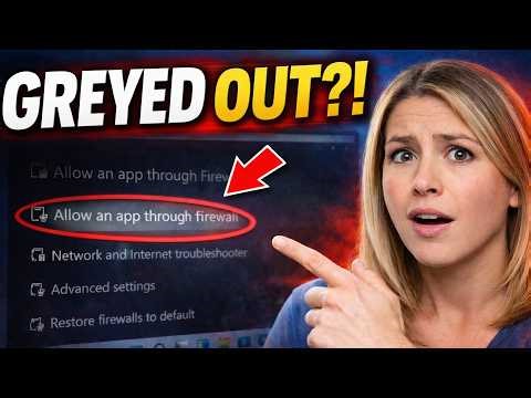 How to Fix “Allow an App Through Firewall is greyed out" | Firewall Options Disabled