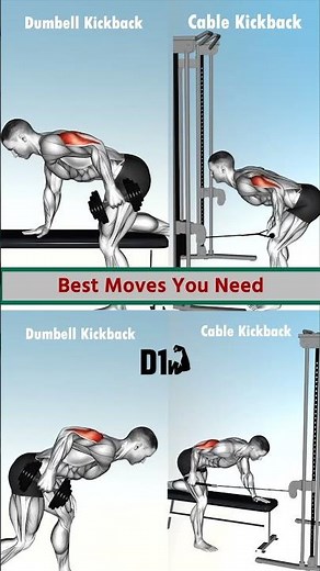 BEST Killer Triceps KickBack Variations | Build Strong Arms 💪🔹 #fitness