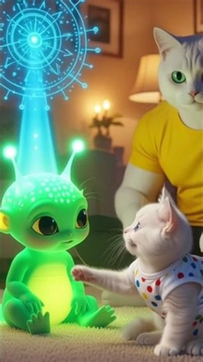 Cat Dad found an alien who was separated from his family. 👽💔🐱