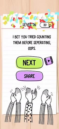 Brain test Level 76 how many rectangles are there Walkthrough