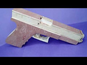 WOODEN BLOWBACK GLOCK 17 DIY كيفية صنع مسدس يدوي من أوراق خشبي