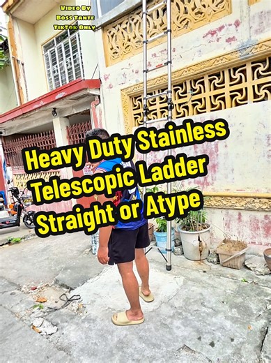 Telescopic Ladder Foldable Stainless Heavy Duty Anti-Slip Adjustable Extension Ladder for Home & Repair Portable 14-Steps Multi-Height