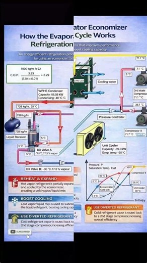 How the Evaporator Economizer Refrigeration Cycle Works