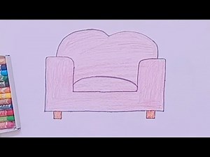 How To Draw A Sofa 🛋️ | Easy Drawing Practice And Coloring For Kids