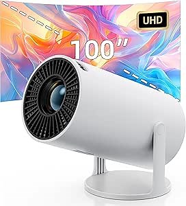 5G Bluetooth Projector 270°Adjustable Stand, Vision Beam Native Full HD 1080P Movie Projector with Speaker for Home Theater Video, Compatible with Smartphone,HDMI,USB,AV,Fire Stick,PS5