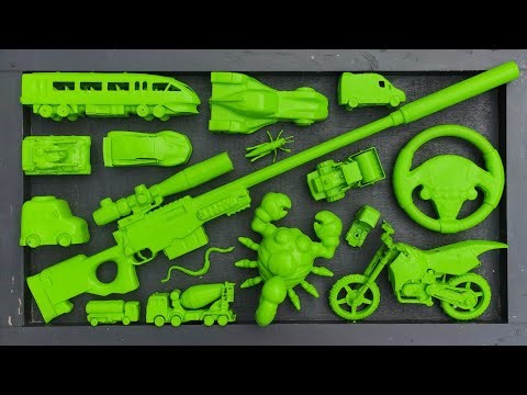 Membersihkan Mainan Mobil Balap, Truck Molen, Kereta Api, Tank, Bus Telolet, Excavator, Tracktor