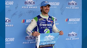 Daniel Suarez wins pole for Verizon 200 at the Brickyard; Shane van Gisbergen qualifies 8th