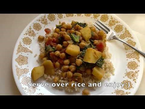 Kale Chickpea Curry Stew