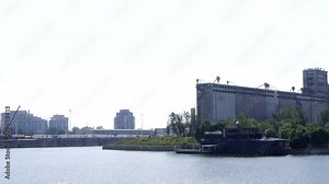 Montreal Grain Silos, an old grain silo built in the early 1900's beside the Saint Lawrence River