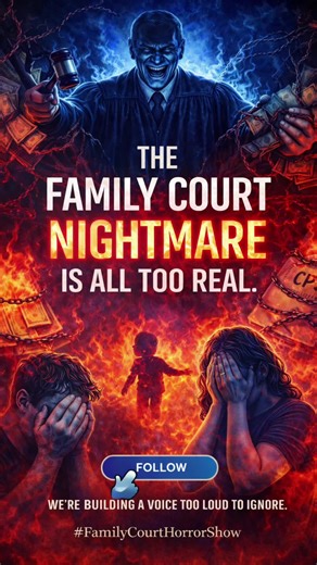 FAMILY COURT IS A CORRUPT EVIL SYSTEM = A LIVING NEVER-ENDING NIGHTMARE FOR FAMILIES, PARENTS & CHILDREN! LIKE, FOLLOW & SHARE TO RAISE OUR COLLECTIVE VOICES FOR MORAL SHOCK & AWAKENING! FAMILY COURT SURVIVORS FOLLOW = FUEL FOR THIS MOVEMENT! If this art speaks for you, don’t scroll past. FOLLOW NOW so we can keep exposing what’s happening. https://www.tiktok.com/@familycourthorrorshow Free art. Real impact. One movement. Share • Follow • Speak up We’re documenting stories and demanding accounta