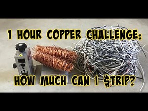 How much MONEY can I make stripping COPPER WIRE in an hour?