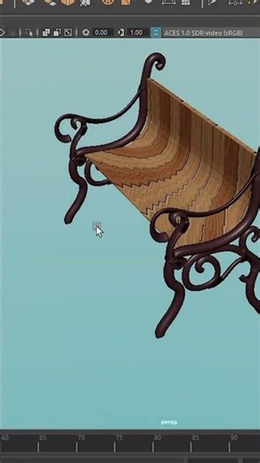 Park Bench 3D Model | In Autodesk Maya #shorts #autodeskmaya #3dmodeling