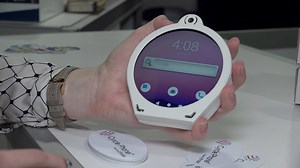 The BBC's Cody Godwin got her hands on one of the more bizarre products on show at this year's #CES tech expo in Las Vegas - a round phone. While the smartphone giants are trying to make their devices fold and encourage the use of wireless headphones, this US start-up is focused on delivering a shape that it says is more "sensual" and has built in two headphone jacks. | BBC Technology News