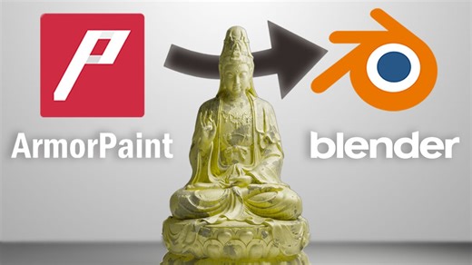 「ArmorPaint」破损金佛像材质制作教程