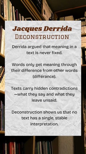 Jacques Derrida - Deconstruction || Shorts