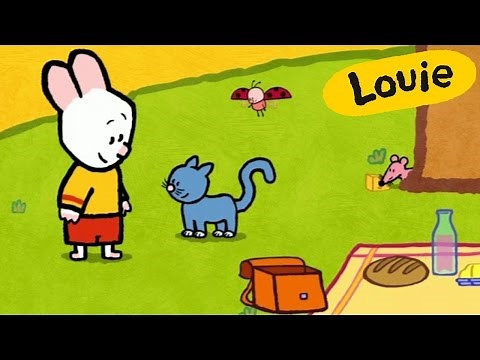 Louie, draw me a cat | Learn to draw cartoon for kids