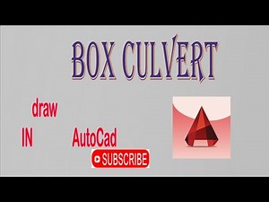 How To draw Box Culvert In AutoCAD #autocadcivil3d
