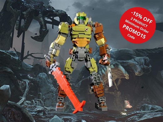 DOOM Slayer Lego MOC Model – Iconic Demon Hunter Figure – DIY – Perfect Gift for Gamer and Doom Fan Compatible Lego Video Game Collectible - Etsy