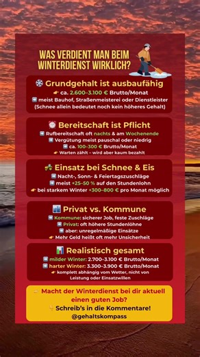 Was verdient man beim Winterdienst? 🥶 #winterdienst #glatteis #wetter #gehalt