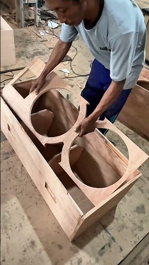Sr speaker box assembly process #tutorial #woodworking #speakerbox