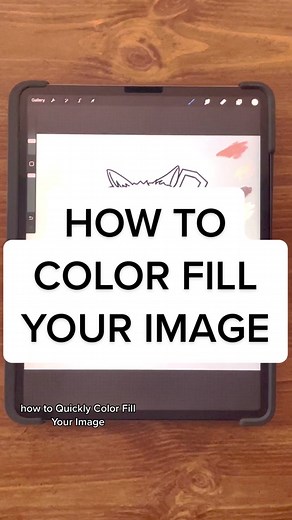 How to colorfill your image in Procreate #procreatebeginnertutorial #learnprocreate #beginnerprocreatetips #procreateapp #procreatebeginners