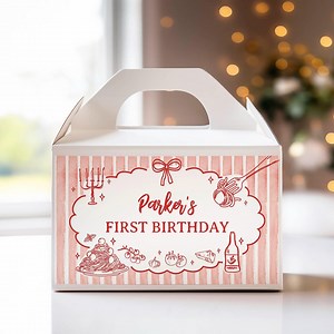 Our Little Meatball Gable Box Label | Italian Birthday Favor Box Label | Editable Party Label Templates | Printable Instant Download | M014 - Etsy Canada