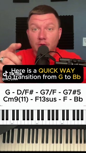 Only 4 bars and you are in a different key 🎹🔥 #piano #pianotips #worship #keychange #chords