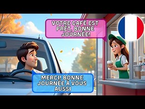 10 Simple Dialogues in French for Beginners | At the Coffee Shop Drive | A1–A2 Do