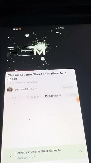 Sesame Street Letter M In Space Reversed