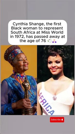 🕊 Cynthia Shange (1949–2026): Honoring a South African Icon 🌹#shorts