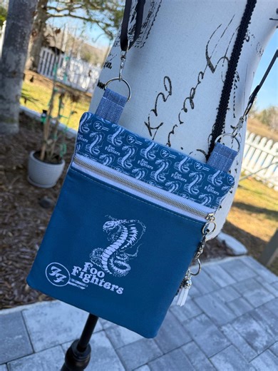 Foo Fighters Inspired Crossbody Bag | Upcycled Denim | Handmade One-of-a-kind Purse With Custom Keychain - Etsy UK