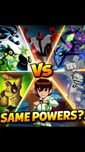 Top 5 Ben 10 Aliens With SAME Powers 😱 #ben10 #shorts #trending #cartoonnetwork #cartoonfacts