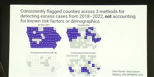 87 of 99 Iowa counties report higher cancer rates than national trend, new research shows