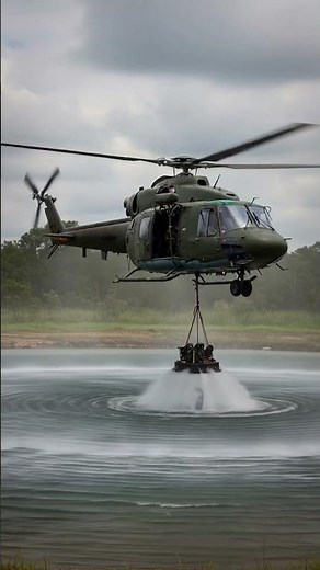 The insane power of helicopter rotor wash!