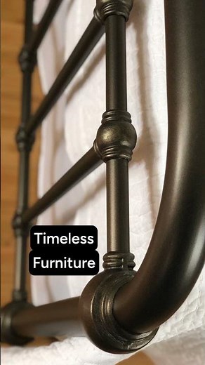 Heiressy 20th Century Americana Iron Bed with heirloom quality hand poured castings custom painted.
