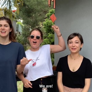 180K views · 7.1K reactions | Morgan teaches Alex and Kate a new trick! | Alexandra Daddario | Facebook