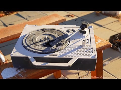 Victrola Record Player Destruction