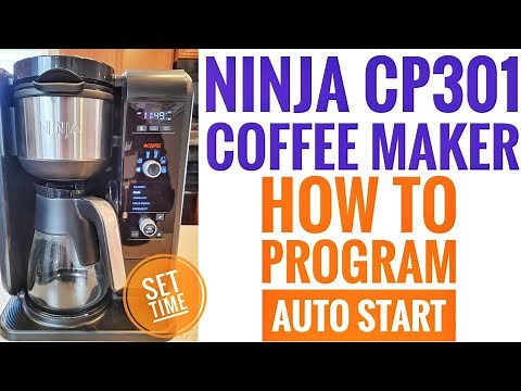 HOW TO SET AUTO PROGRAM Ninja CP301 Hot & Cold Coffee Maker Set Time