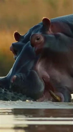 Hippo ATTACKS Crocodile — Wrong River!