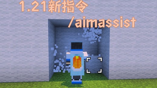 《1.21新指令》/aimassist指令，控制玩家的辅助瞄准！【我的世界命令方块指令】